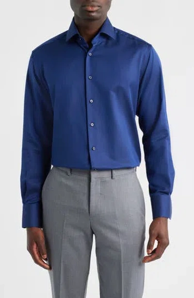 1863 By Eterna Modern Fit Solid Non-iron Cotton Dobby Dress Shirt In Animal Print