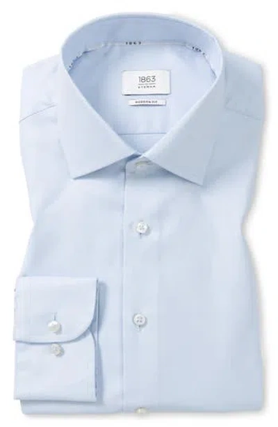 1863 By Eterna Modern Fit Structured Twill Dress Shirt In Sky