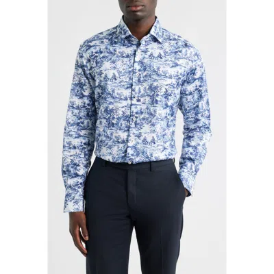 1863 By Eterna Modern Fit Toile Non-iron Cotton Dress Shirt In Multi