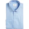 1863 By Eterna Slim Fit Solid Non-iron Royal Cotton Twill Dress Shirt In Blue