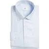 1863 By Eterna Slim Fit Solid Non-iron Royal Cotton Twill Dress Shirt In Blue