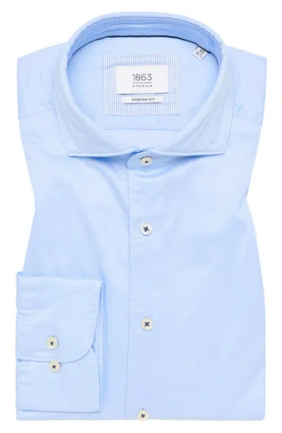 1863 By Eterna Soft Luxury Modern Fit Dress Shirt In Blue