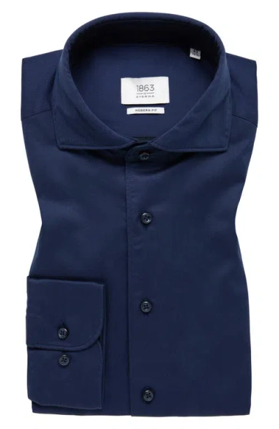 1863 By Eterna Soft Luxury Modern Fit Dress Shirt In Blue