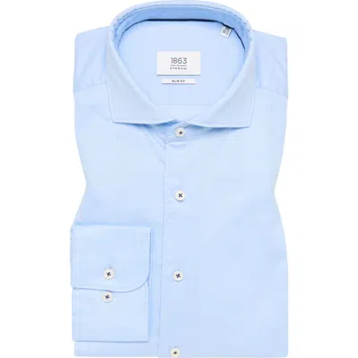 1863 By Eterna Soft Luxury Slim Fit Dress Shirt In Blue