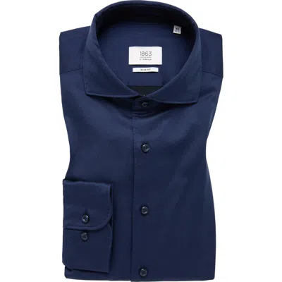 1863 By Eterna Soft Luxury Slim Fit Dress Shirt In Blue