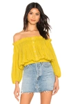 FREE PEOPLE FREE PEOPLE DANCING TILL DAWN TOP IN YELLOW.,FREE-WS2298