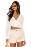 Superdown Belinda Button Up Top In White