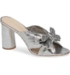 LOEFFLER RANDALL PENNY KNOTTED LAME SANDAL,PENNY-PLA