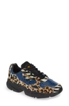 Adidas Originals Women's Falcon Mixed Media Lace-up Sneakers In White/ Black/ Gold Calf Hair