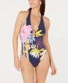 TRINA TURK BAL HARBOUR PRINTED STRAPPY ONE-PIECE SWIMSUIT WOMEN'S SWIMSUIT