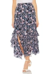 VINCE CAMUTO CHARMING FLORAL TIERED RUFFLE SKIRT,9139401