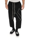 RICK OWENS RICK OWENS EMBROIDERED CROPPED TROUSERS