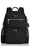 Tumi Voyager Carson Nylon Backpack In Black/ Gold