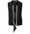 GIVENCHY Logo Print Scarf Vest