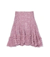 STELLA MCCARTNEY Sandra Silk Crinkle Skirt in Multicolor Violet