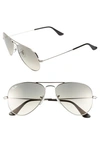 RAY BAN SMALL ORIGINAL 55MM AVIATOR SUNGLASSES,RB302555-Y