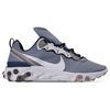 NIKE MEN'S REACT ELEMENT 55 CASUAL SHOES, BLUE - SIZE 8.0,2451369