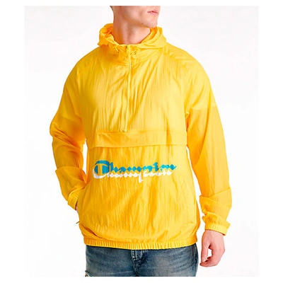 Champion Men's C-life Half-zip Hooded Jacket In Yellow