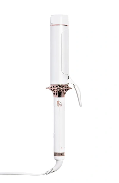 T3 Bodywaver 1.75" Professional Ceramic Styling Iron For Waves And Volume (white & Rose Gold) In White And Rose Gold