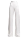 BRANDON MAXWELL Sueded Charmeuse Wide-Leg Pants
