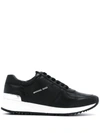 Michael Michael Kors Allie Strider Leather Sneakers In Black