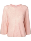 BY MALENE BIRGER BY MALENE BIRGER 3/4 SLEEVE KNITTED TOP - PINK