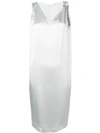 FABIANA FILIPPI FABIANA FILIPPI 镶嵌肩带中长连衣裙 - 灰色