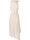 AERON ÁERON STRIPED DRESS - NEUTRALS