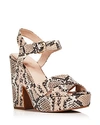 KATE SPADE KATE SPADE NEW YORK WOMEN'S GRACE SNAKE PRINT PLATFORM SANDALS,S9700819