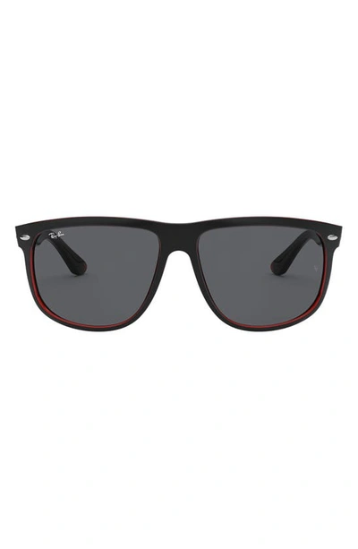 Ray Ban Boyfriend 60mm Flat Top Sunglasses In Black