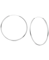 Argento Vivo Large Endless Large Hoop Earrings In Gold-plated Sterling Silver In Silver