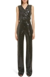 BALMAIN BEADED SEQUIN JUMPSUIT,RF05556X157