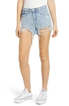 BLANKNYC THE BARROW RIPPED DENIM SHORTS,80R-8267NO