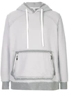 Carpe Diem Raw Hem Hoodie In Grey