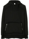 Carpe Diem Casual Raw Hem Hoodie In Black