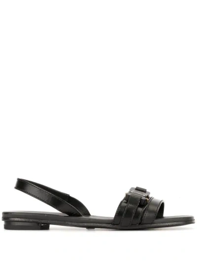 Alyx Flat Sandal With Buckle In Black