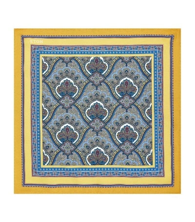 ETON SILK PAISLEY POCKET SQUARE,14821451