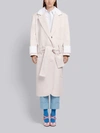 THOM BROWNE THOM BROWNE FUR TRIM OVERSIZED SACK TRENCH COAT,FOC501X0024913421357