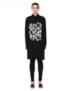 YOHJI YAMAMOTO YOHJI YAMAMOTO BLACK PRINTED ELONGATED SHIRT,NH-B15-212