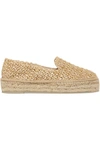 Manebi Natural Raffia Net Yucatan Espadrilles In Beige