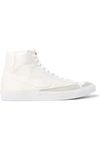 NIKE BLAZER MID '77 SUEDE-TRIMMED CANVAS HIGH-TOP SNEAKERS