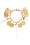 KENNETH JAY LANE GOLD-PLATED AND RESIN BRACELET