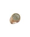 JORGE ADELER MEN'S ANCIENT WINGED CADUCEUS COIN 18K GOLD RING,PROD148600165