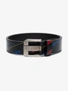 BALENCIAGA BALENCIAGA BLACK LOGO PRINT LEATHER BELT,5703560K1O213662594