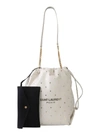 SAINT LAURENT SAINT LAURENT TEDDY STAR EMBOSSED BUCKET BAG