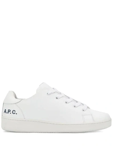 Apc Low-top Logo Sneakers In White