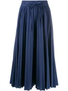 RED VALENTINO RED VALENTINO PLEATED MID-LENGTH SKIRT - BLUE