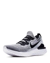 Nike Men's Odyssey React Flyknit 2 Running Sneakers From Finish Line In White/black