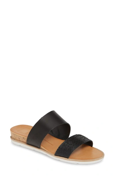 Dolce Vita Women s Vala Slide Sandals In Black Leather ModeSens