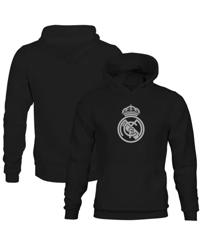 1863fc Kids' Big Boys And Girls Black Real Madrid Mono Badge Fleece Hoodie